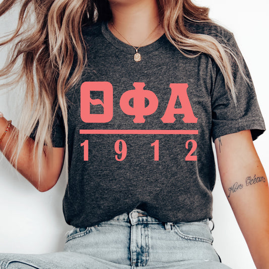 Theta Phi Alpha Monochromatic Sorority T-shirt _ 30867g