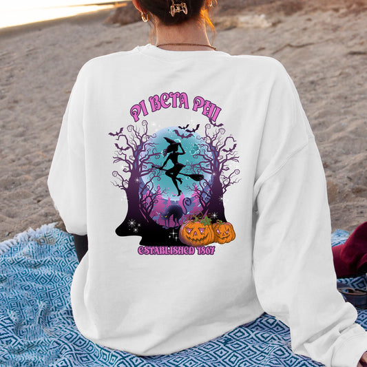 Pi Beta Phi Halloween Witch Sorority Sweatshirt _ 36246g