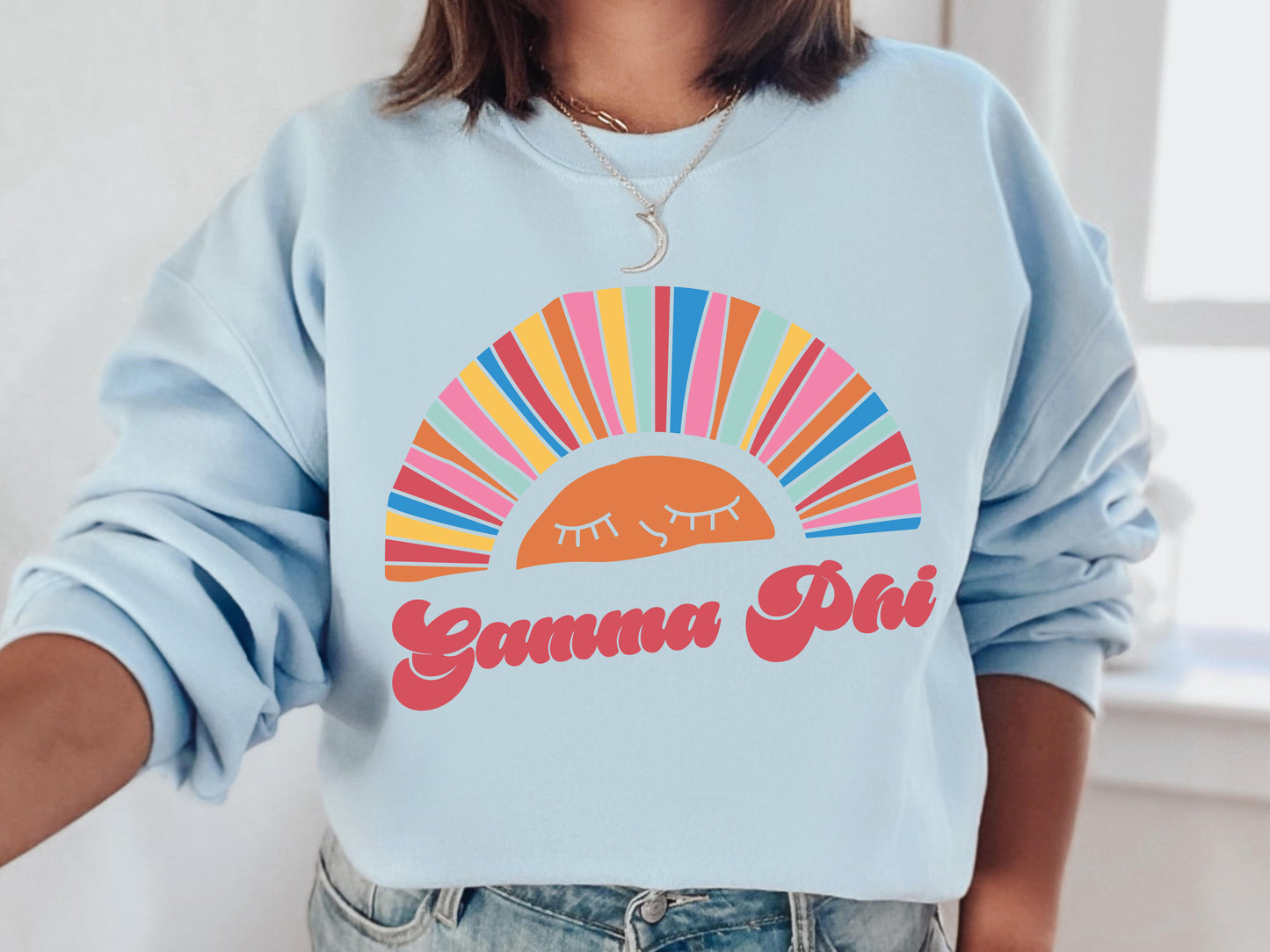 Gamma Phi Beta Sunshine Sorority Sweatshirt _ 3321g
