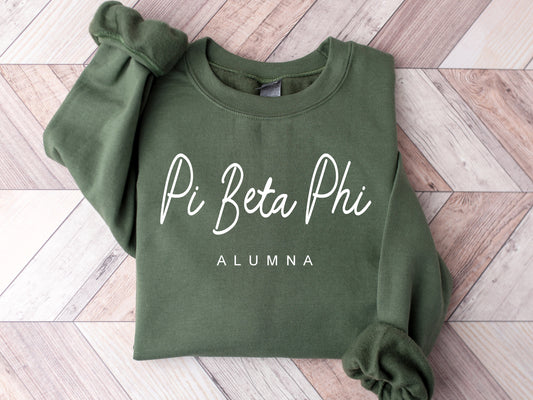 Pi Beta Phi Flashy Alumna Sorority Sweatshirt _ 2545g