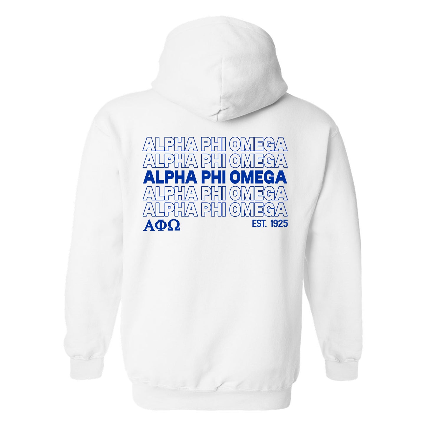 Alpha Phi Omega Repeating Letters COED Hoodie _ 35585g