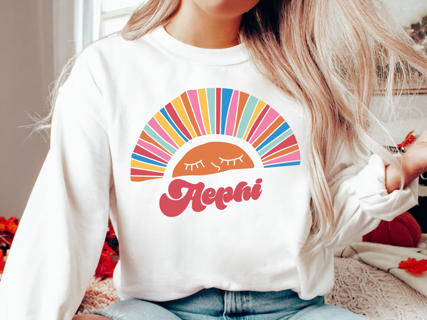 Alpha Epsilon Phi Sunshine Sorority Sweatshirt _ 3309g