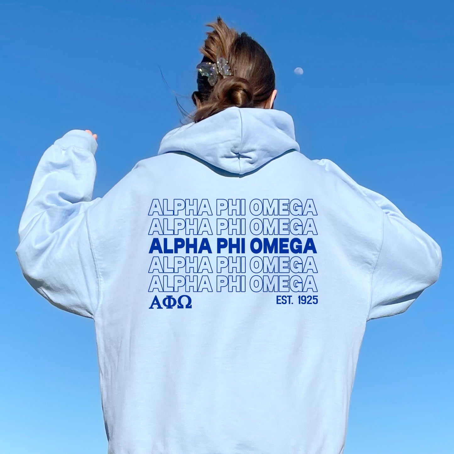 Alpha Phi Omega Repeating Letters COED Hoodie _ 35585g