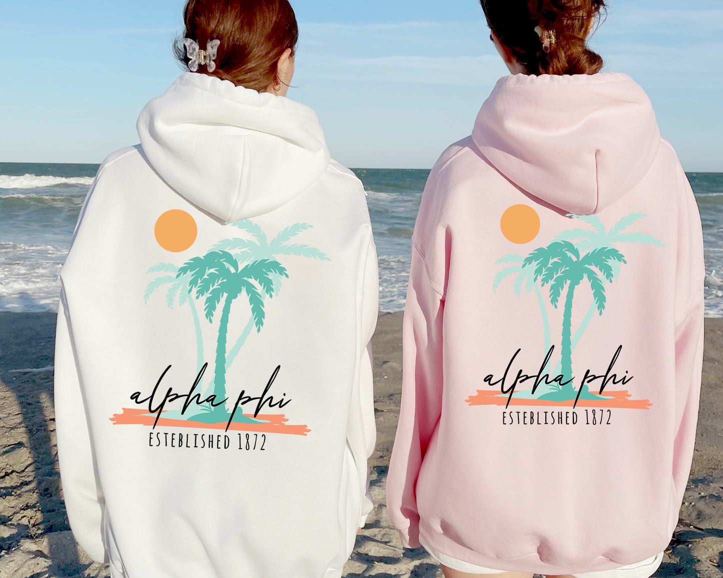 Alpha Phi Island Sisterhood Sorority Hoodie _ 33564g