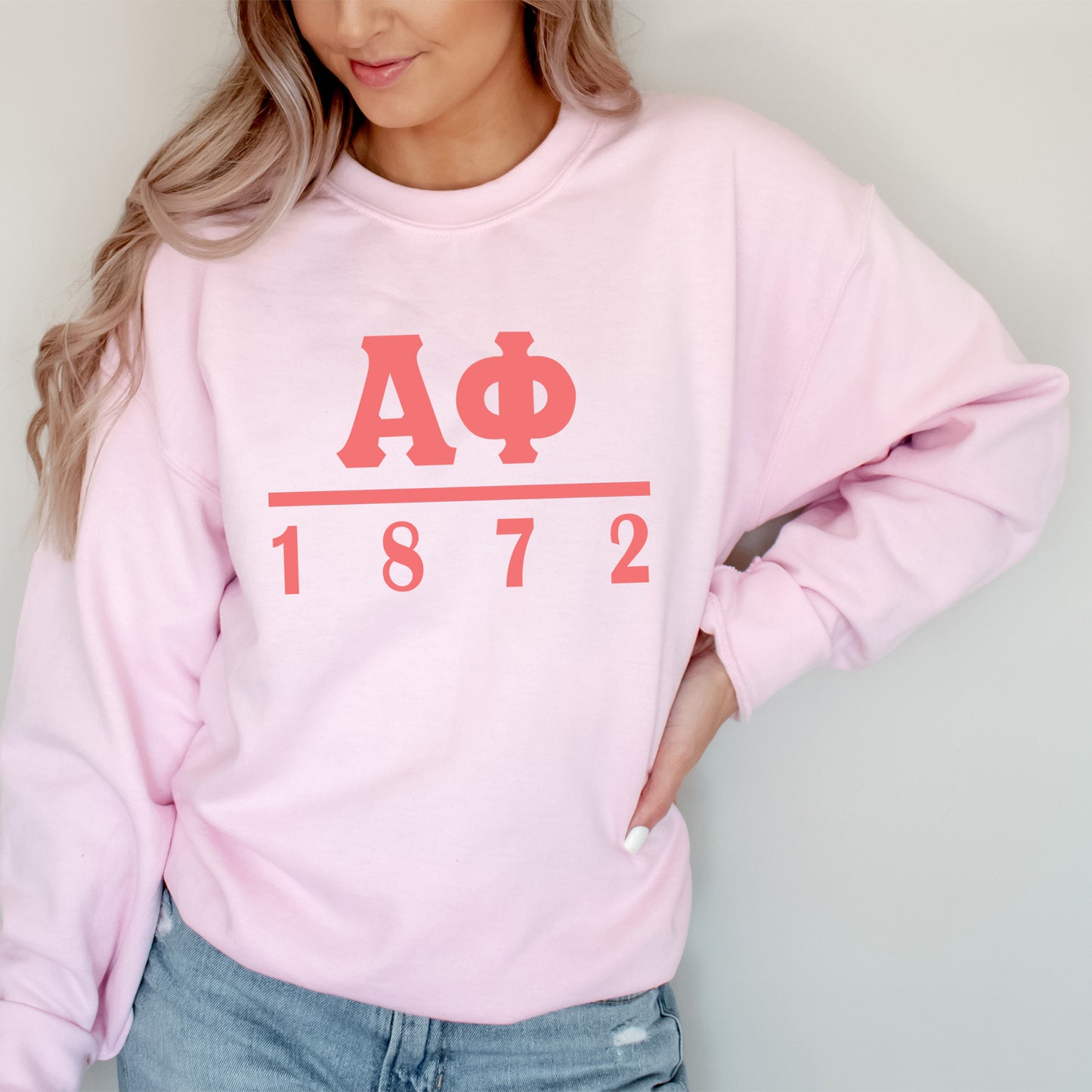 Alpha Phi Monochromatic Sorority Sweatshirt _ 30848g