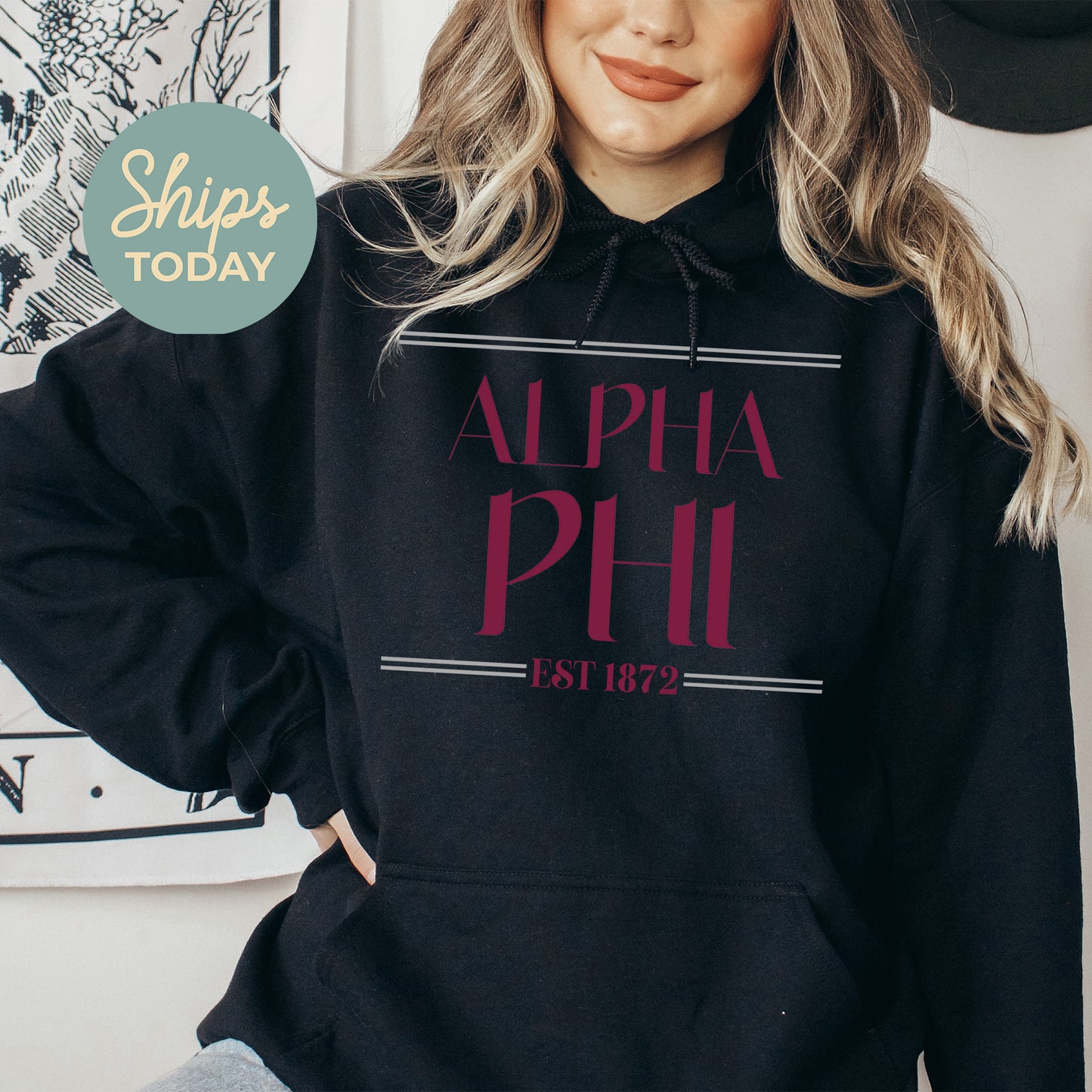 Alpha Phi Greek Harmony Sorority Hoodie _ 34969g