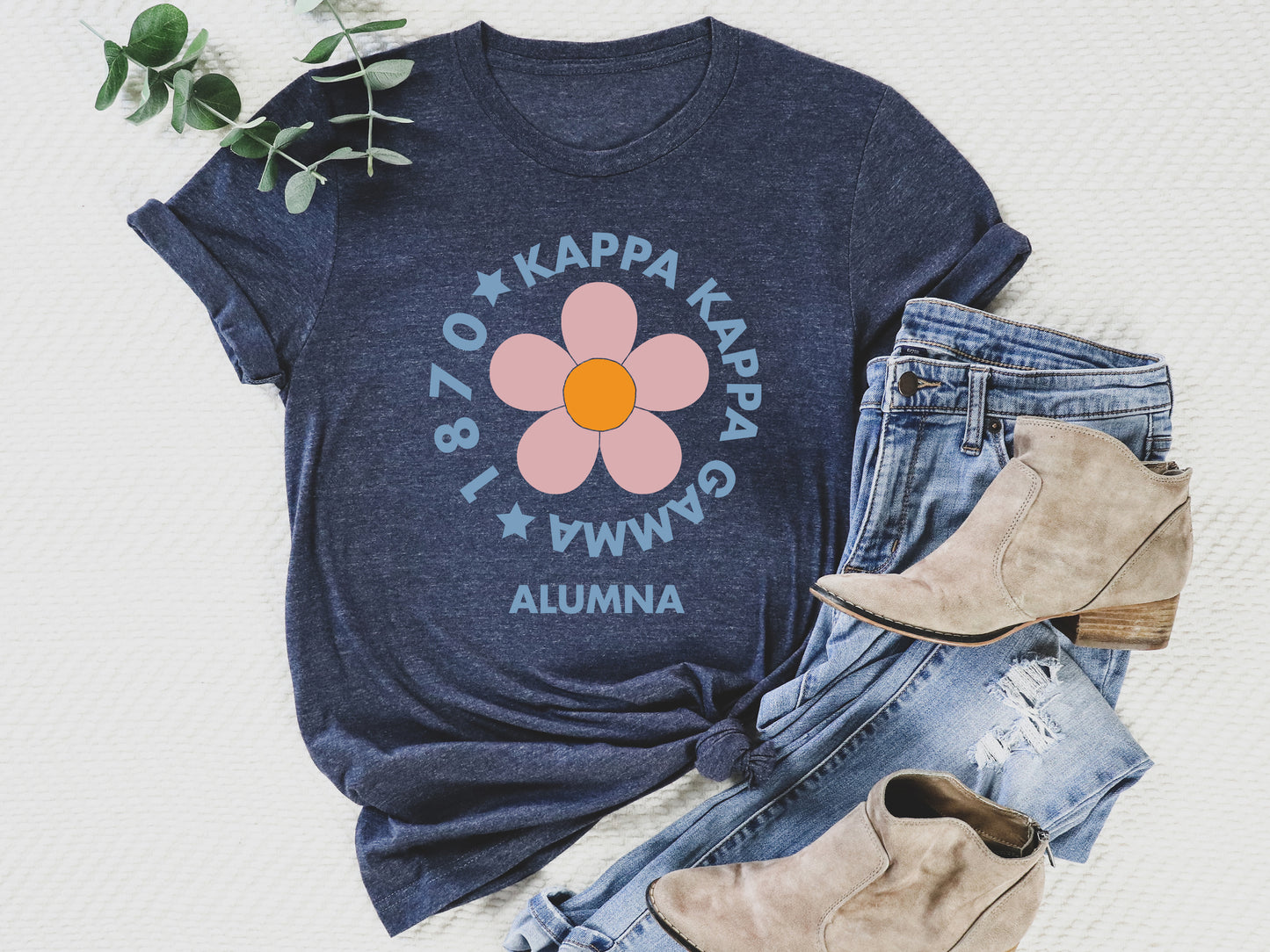 Kappa Kappa Gamma Floral Alumna Sorority T-shirt _ 2568g