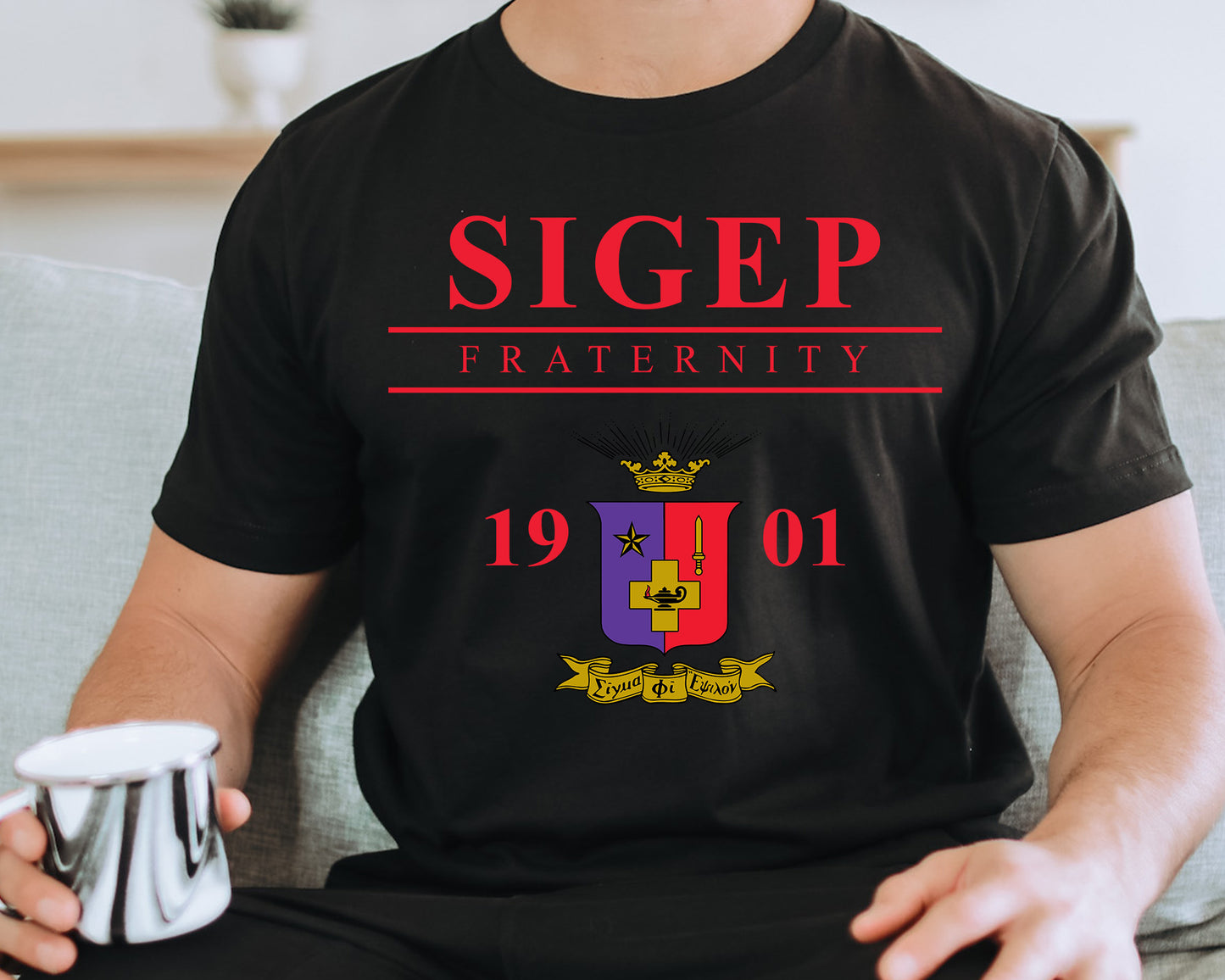 Sigma Phi Epsilon Iconic Crest Fraternity T-shirt _ 31142g