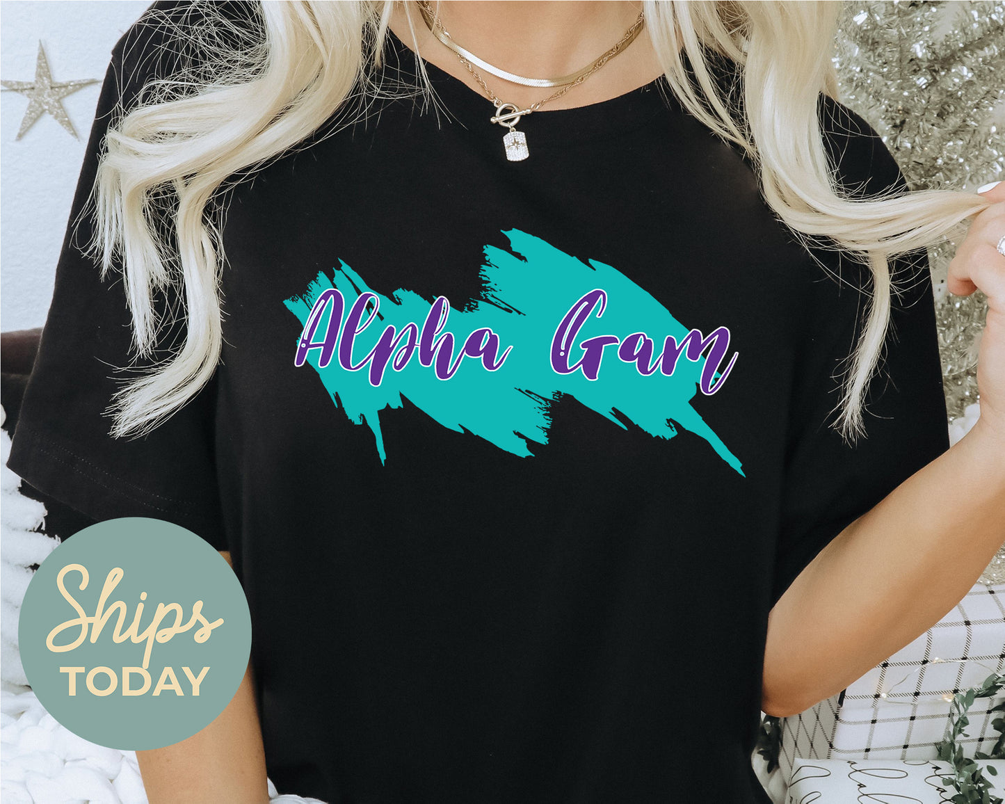 Alpha Gamma Delta Paint Party Sorority T-shirt _ 4475g
