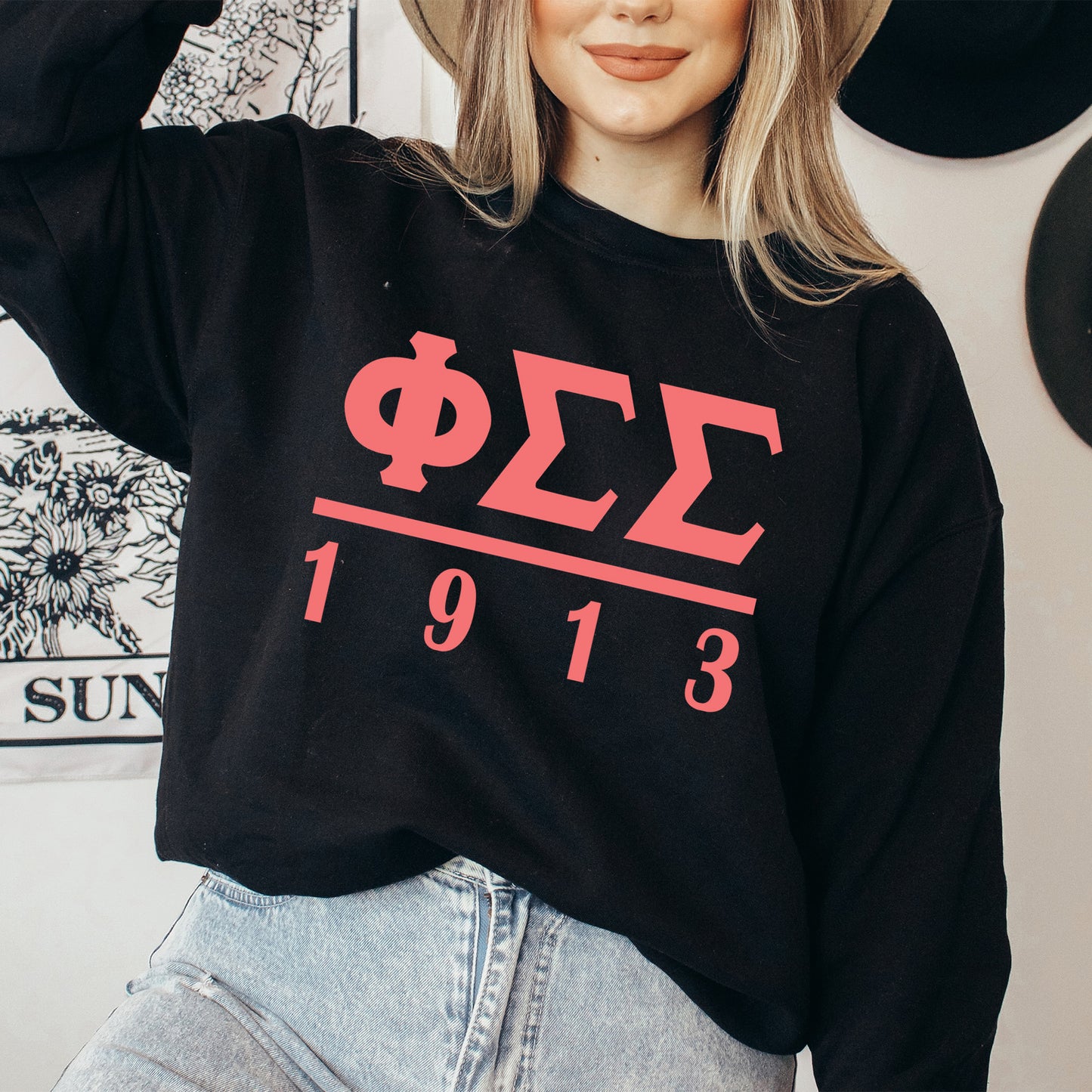 Phi Sigma Sigma Monochromatic Sorority Sweatshirt _ 30862g