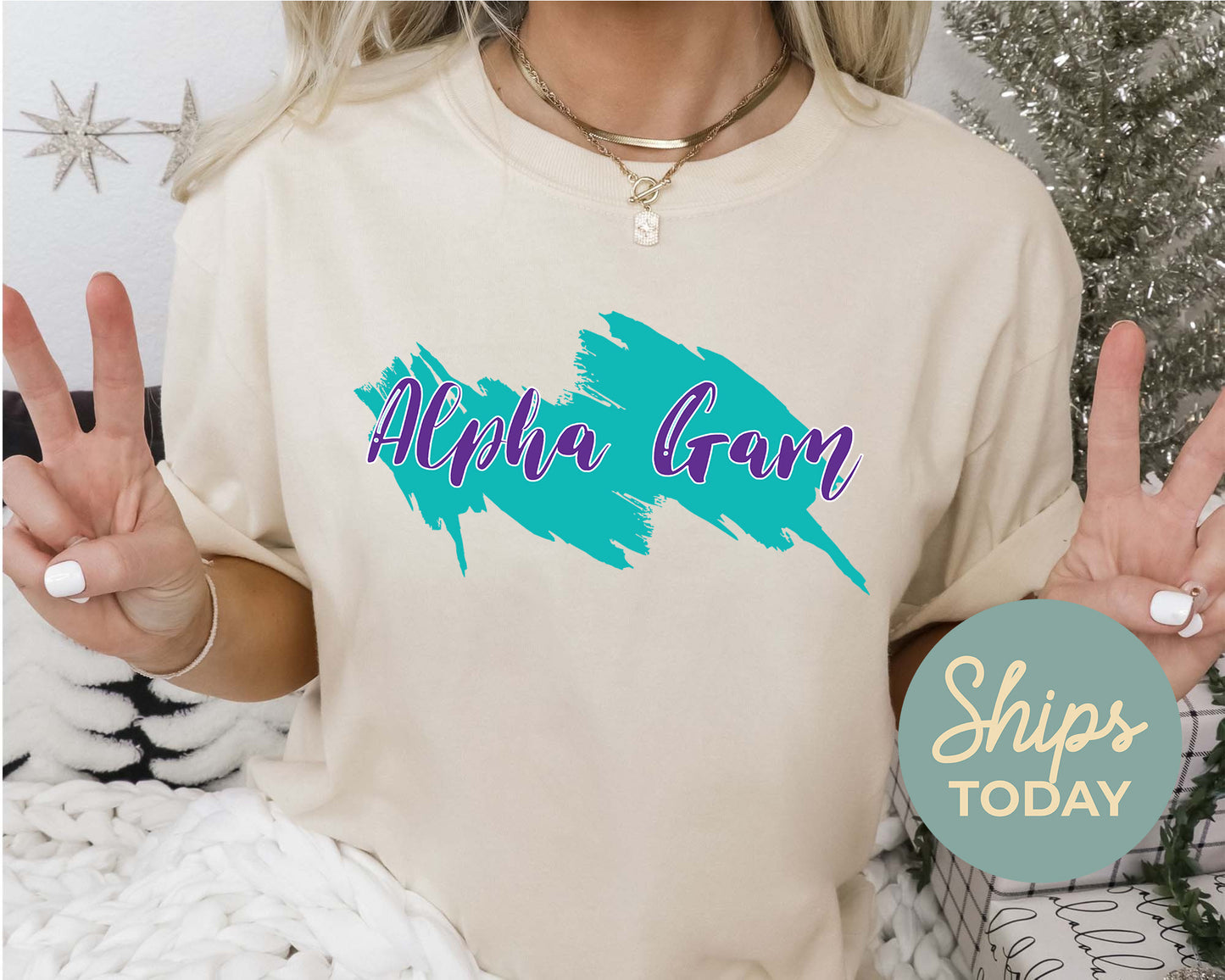 Alpha Gamma Delta Paint Party Sorority T-shirt _ 4475g