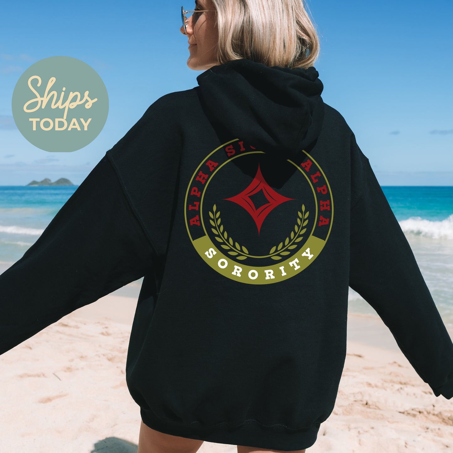 Alpha Sigma Alpha Crested Tradition Sorority Hoodie _ 32822g