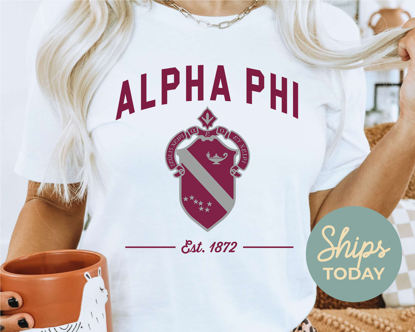 Alpha Phi Loyalty Crest Sorority T-shirt _ 4425g