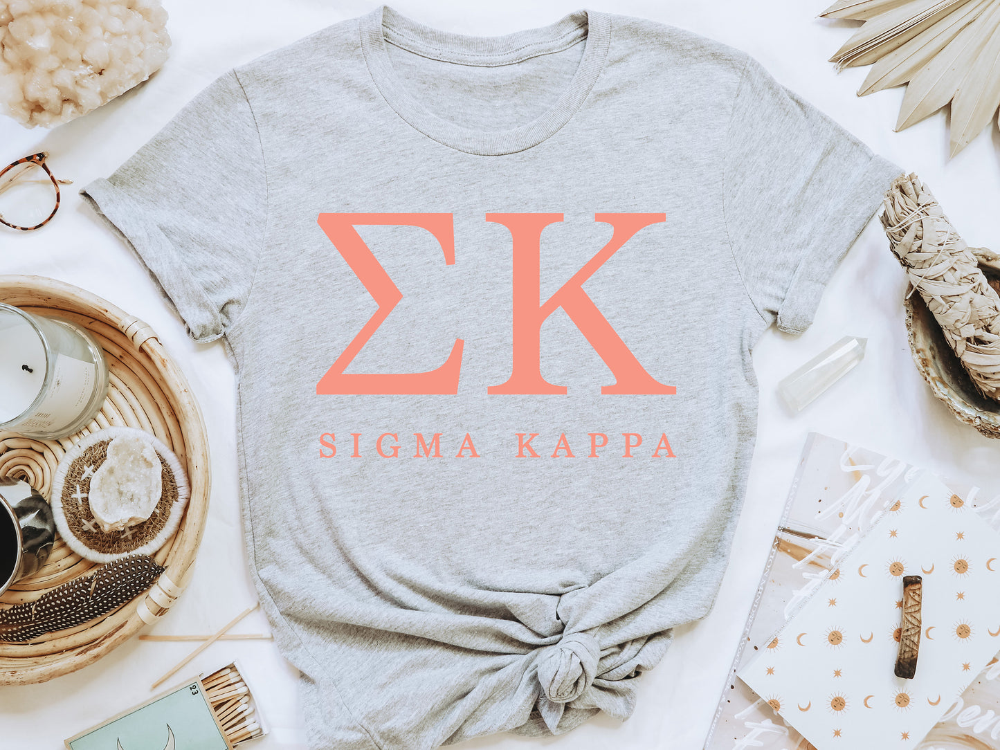 Sigma Kappa Pink Personality Sorority T-shirt _ 670g