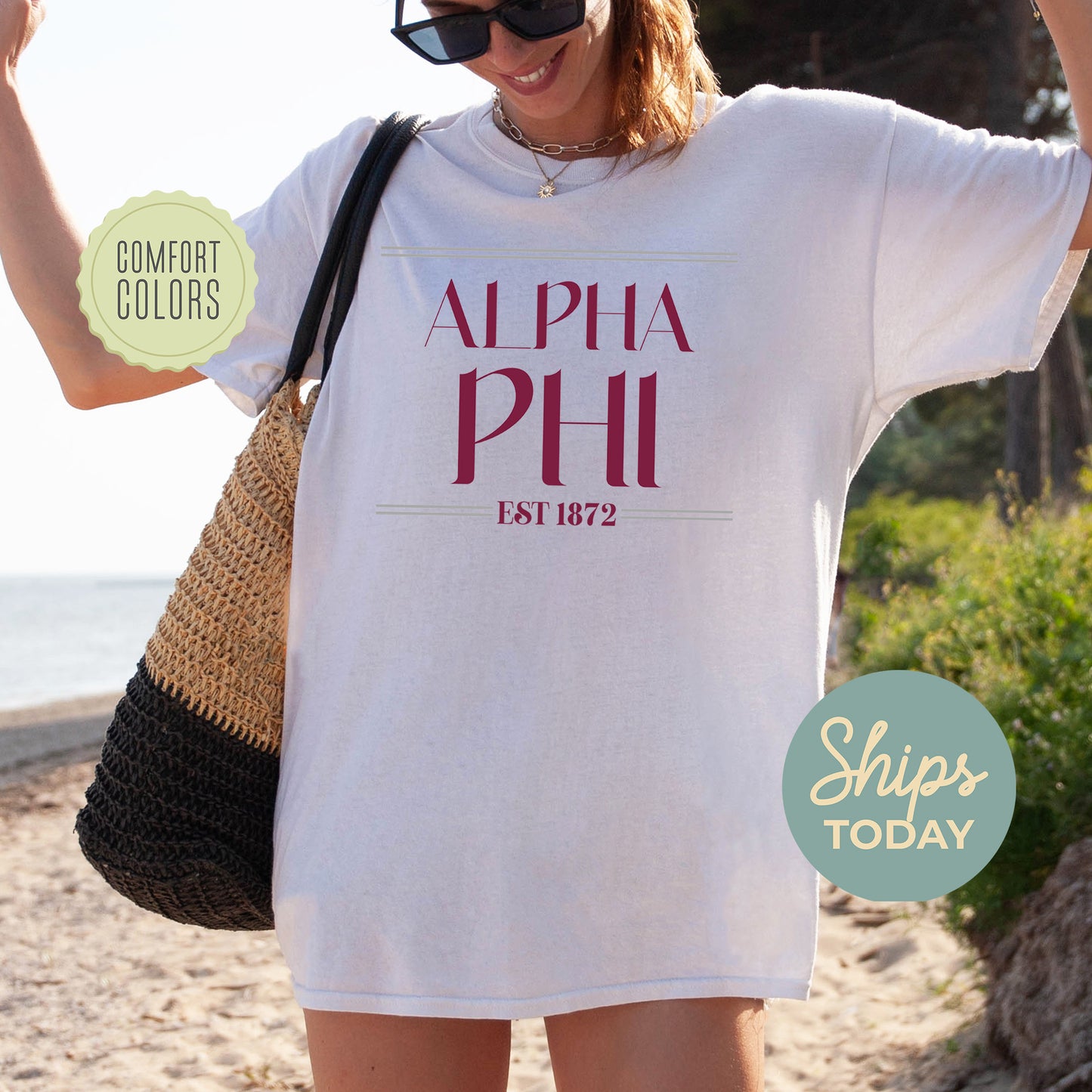 Alpha Phi Greek Harmony Comfort Colors Sorority T-shirt _ 34969g