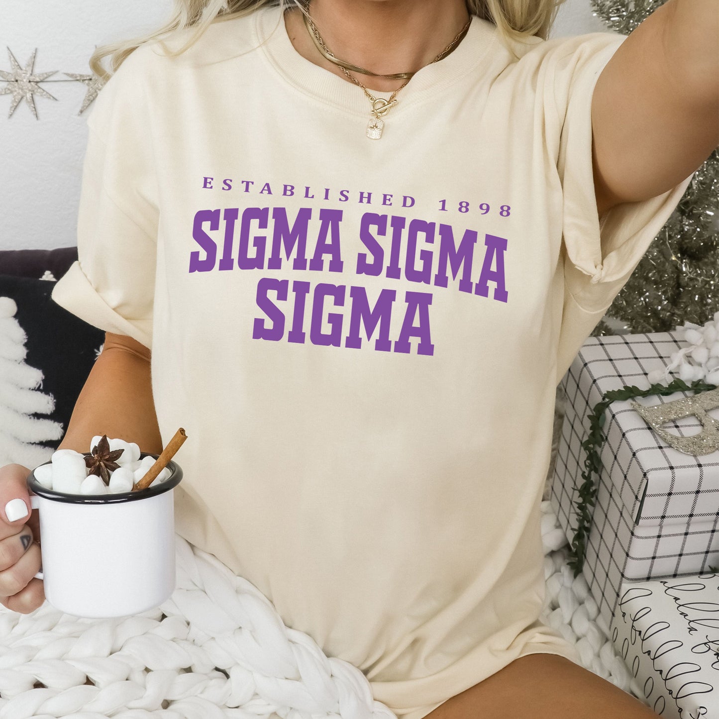 Sigma Sigma Sigma Bold Letters Sorority T-shirt _ 35143g