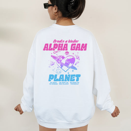 Alpha Gamma Delta Ombre Worlds Sorority Sweatshirt _ 35544g