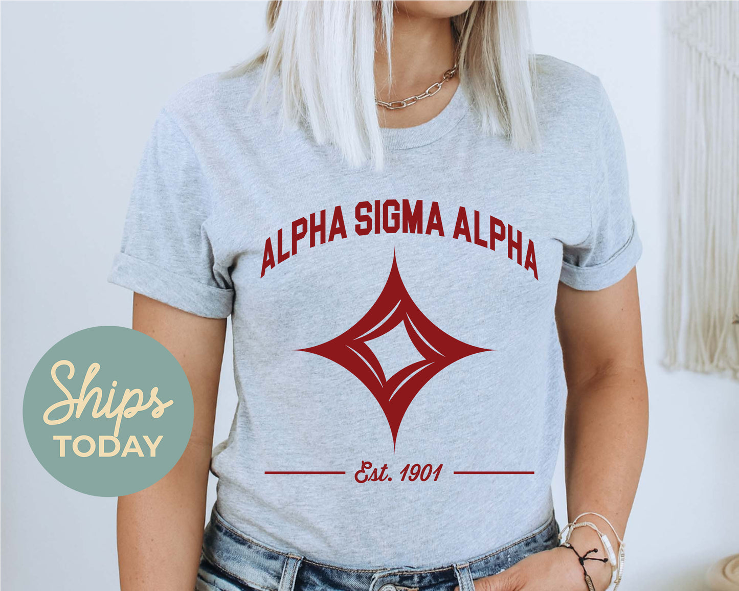 Alpha Sigma Alpha Loyalty Crest Sorority T-shirt _ 4426g