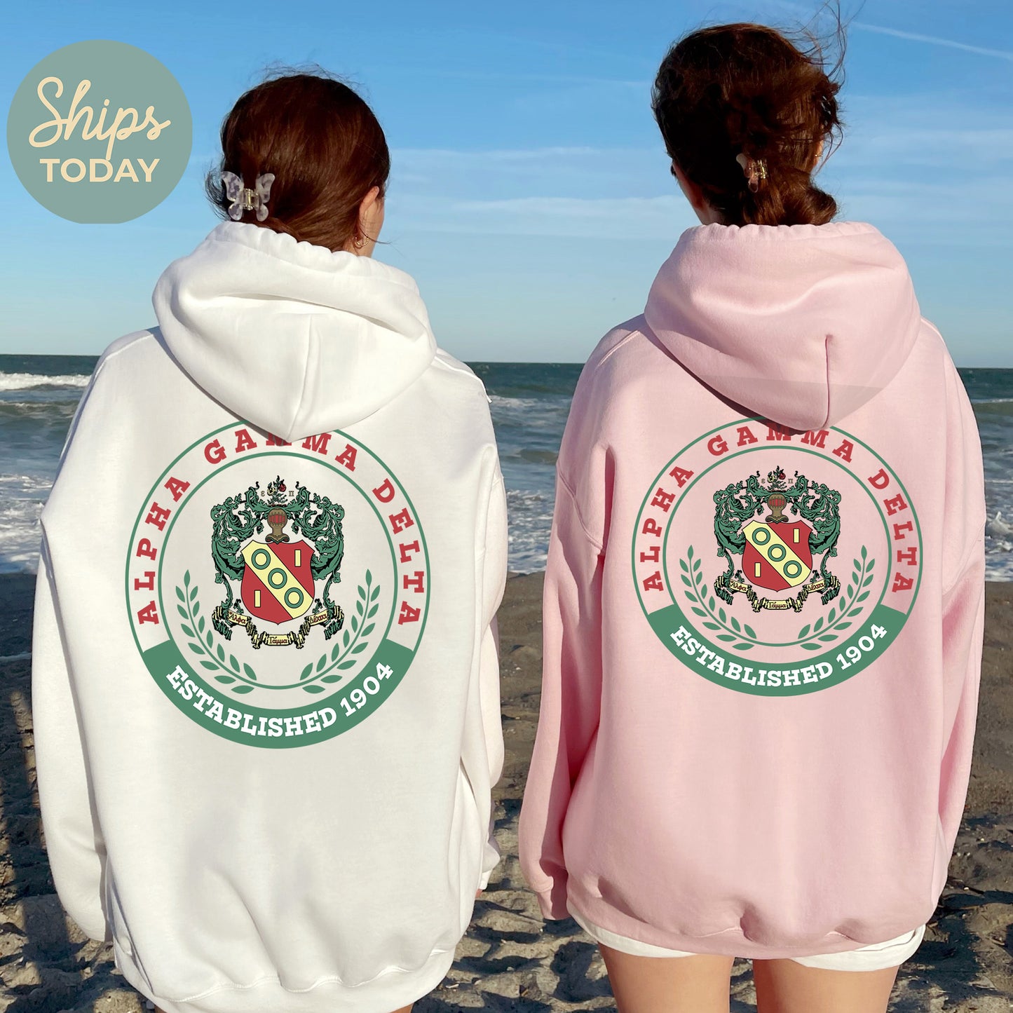 Alpha Gamma Delta Crested Tradition Sorority Hoodie _ 32819g