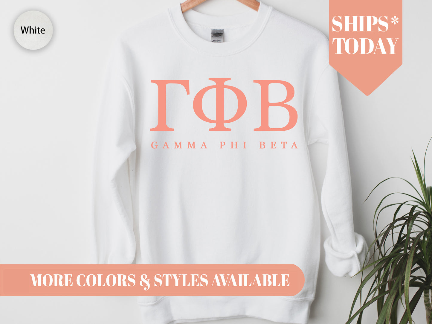 Gamma Phi Beta Pink Personality Sorority Sweatshirt _ 662g