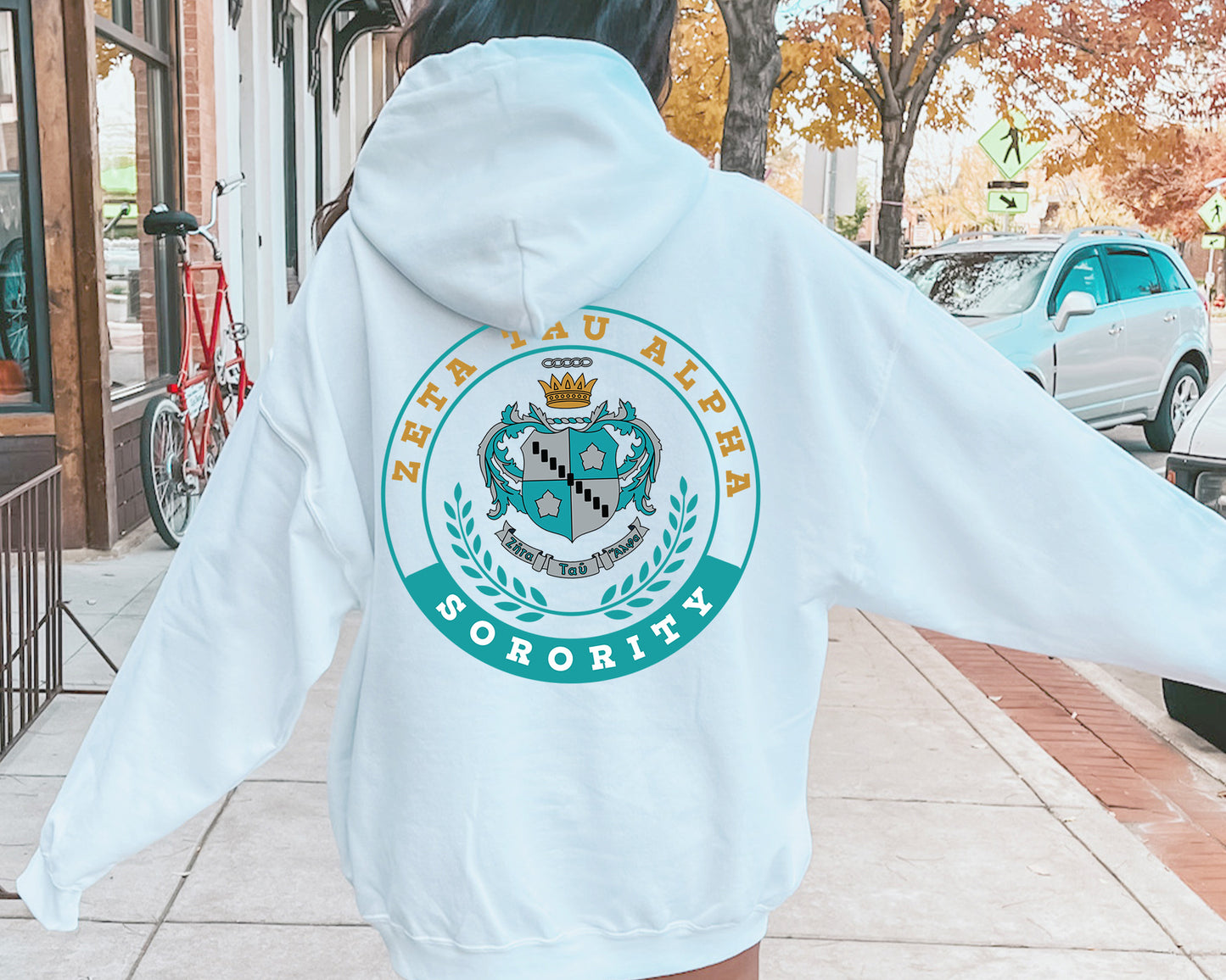 Zeta Tau Alpha Crested Tradition Sorority Hoodie _ 32841g