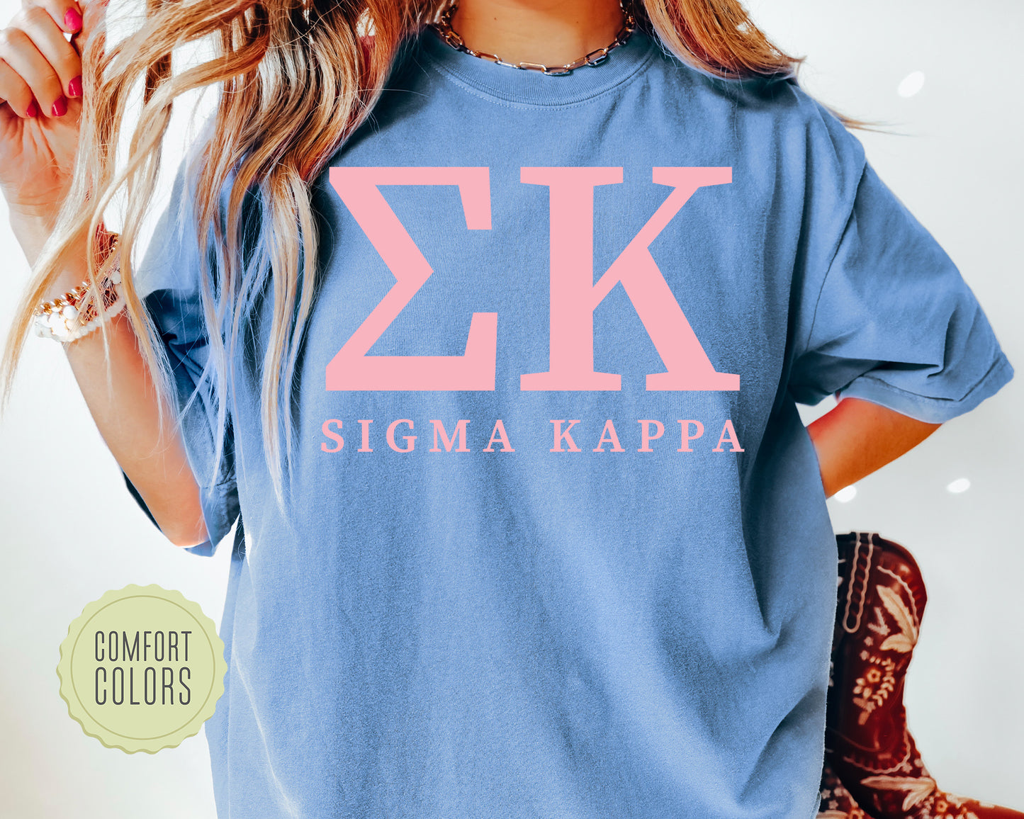 Sigma Kappa Everything Pink Comfort Colors Sorority T-shirt _ 332g