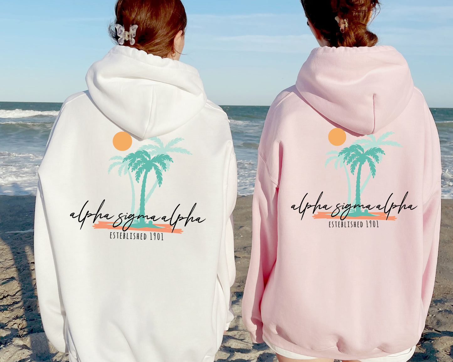 Alpha Sigma Alpha Island Sisterhood Sorority Hoodie _ 33565g