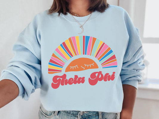 Theta Phi Alpha Sunshine Sorority Sweatshirt _ 3331g