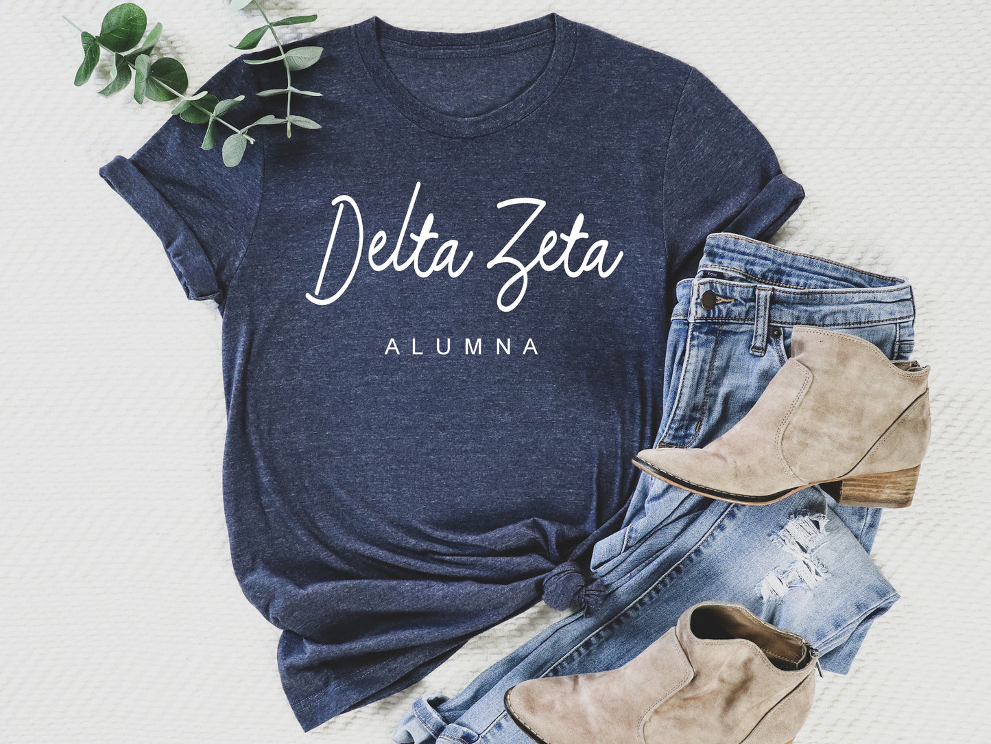 Delta Zeta Flashy Alumna Sorority T-shirt _ 2538g
