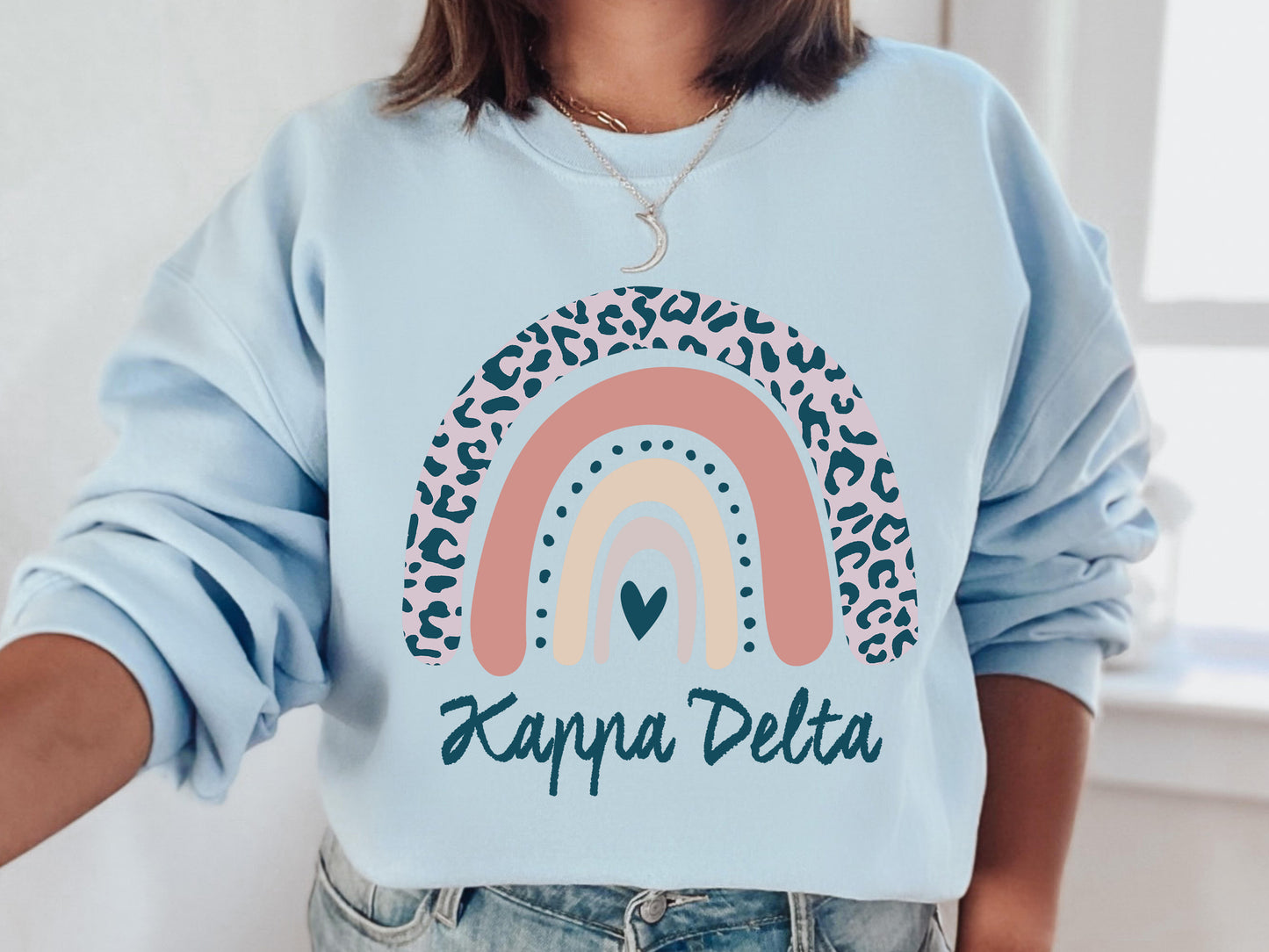 Kappa Delta Greek Rainbow Sorority Sweatshirt _ 2749g