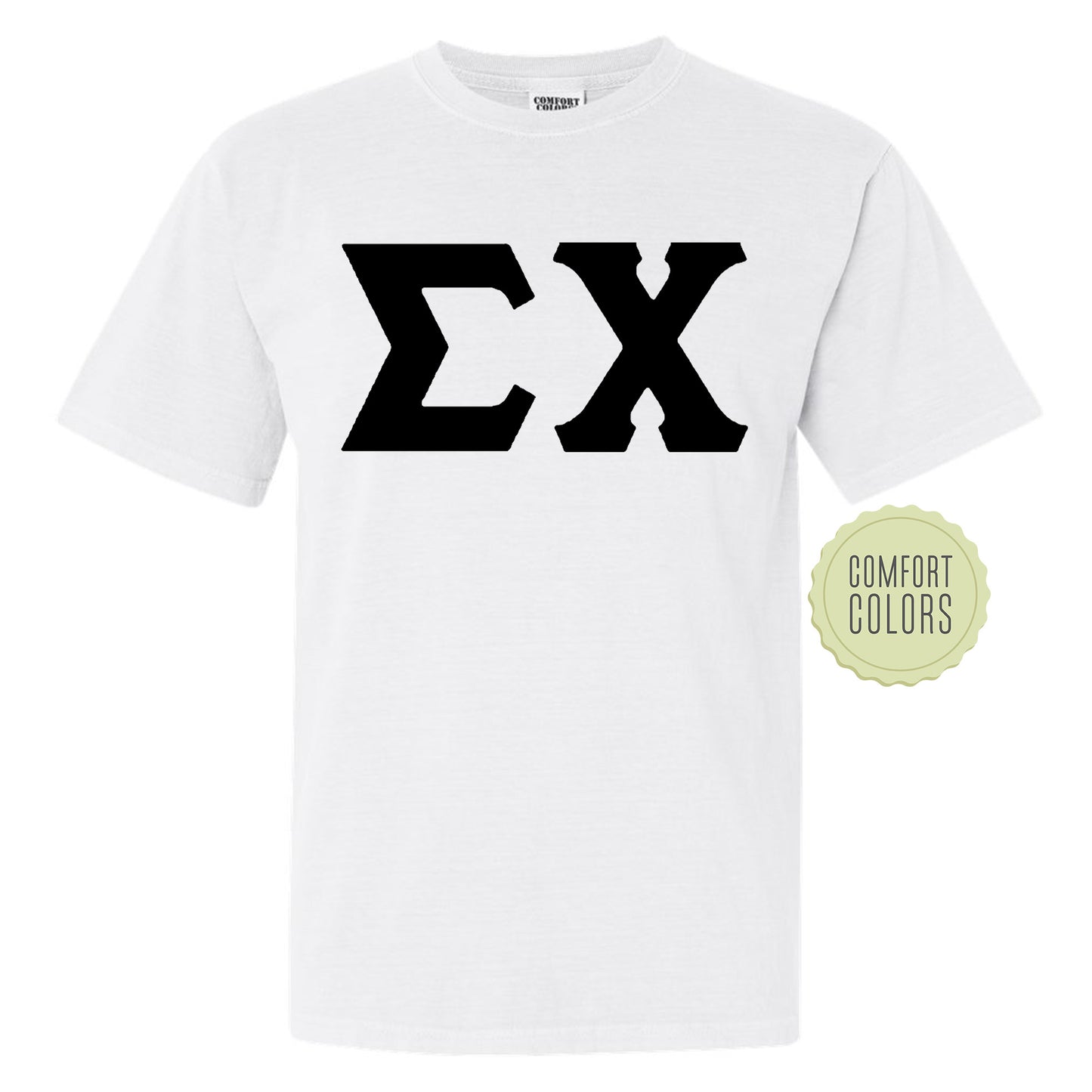 Sigma Chi Black Letters Comfort Colors Farternity T-shirt _ 34929g