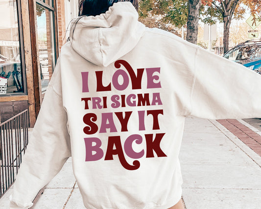 Sigma Sigma Sigma Say it Back Sorority Hoodie _ 33395g
