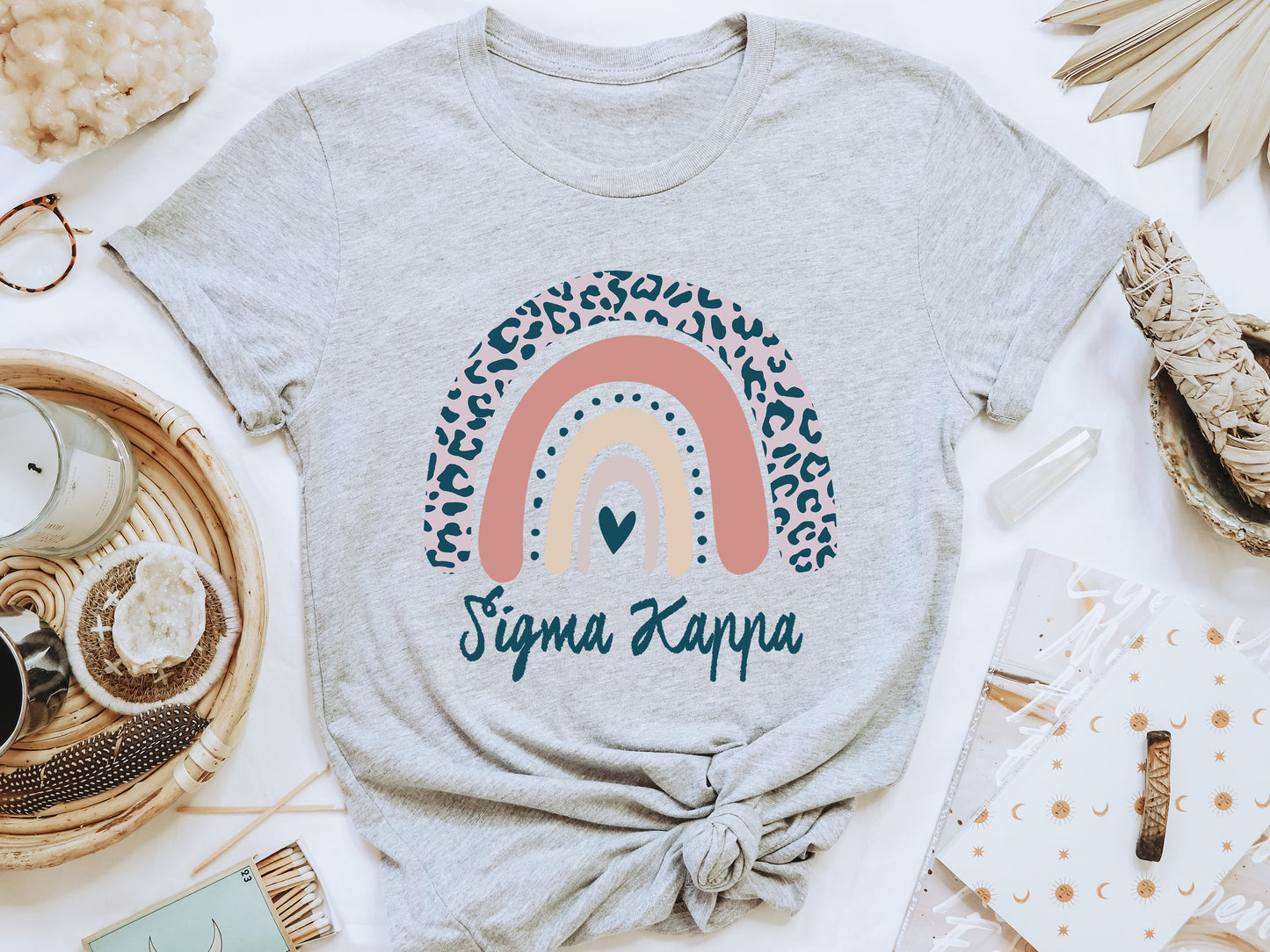Sigma Kappa Greek Rainbow Sorority T-shirt _ 2755g