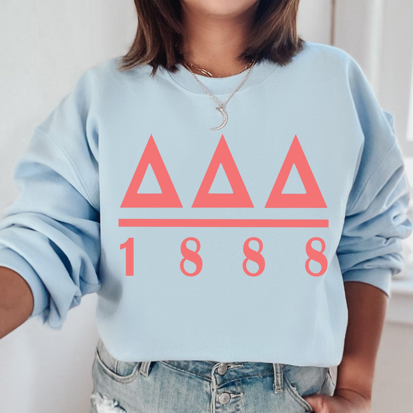 Delta Delta Delta Monochromatic Sorority Sweatshirt _ 30853g