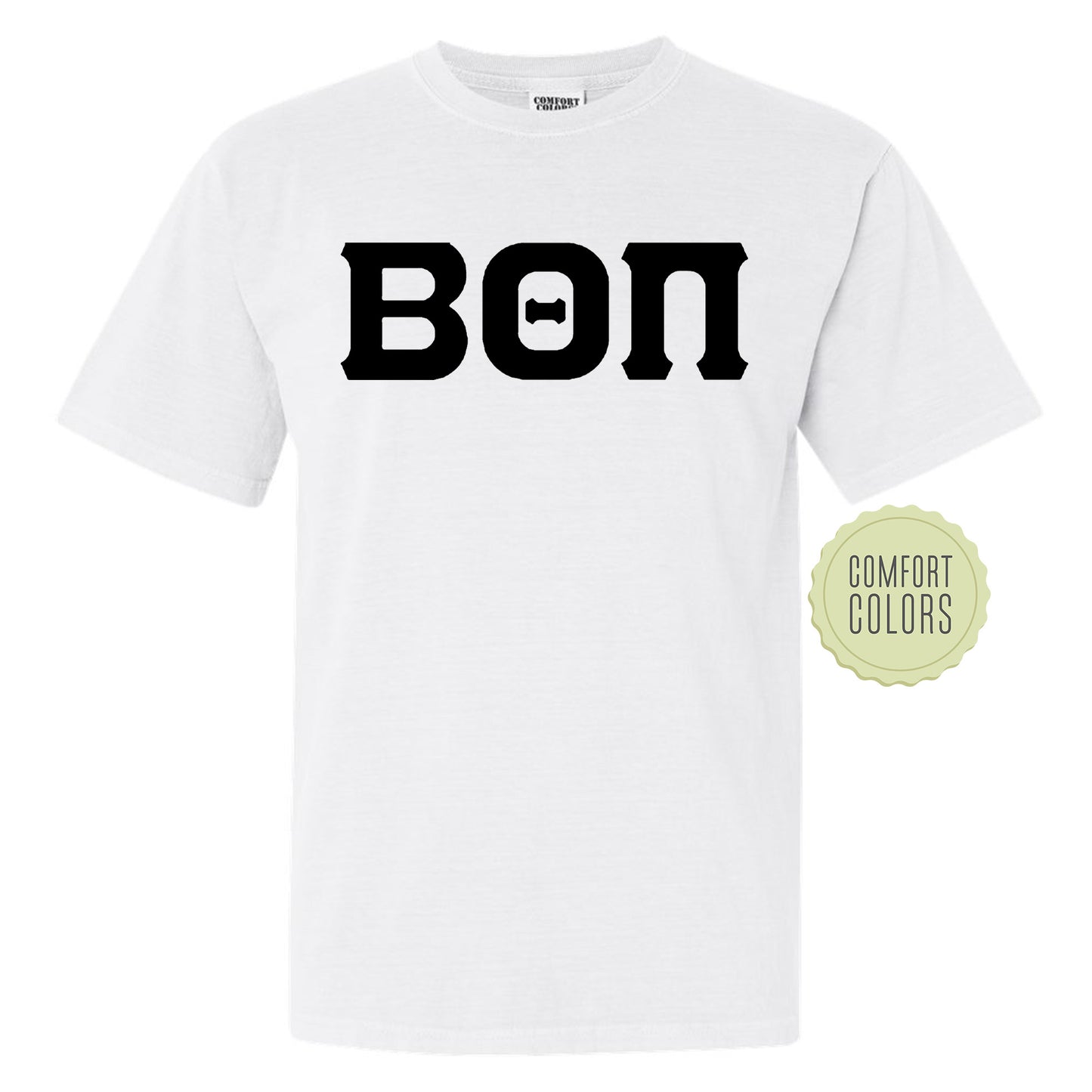 Beta Theta Pi Black Letters Comfort Colors Farternity T-shirt _ 34911g