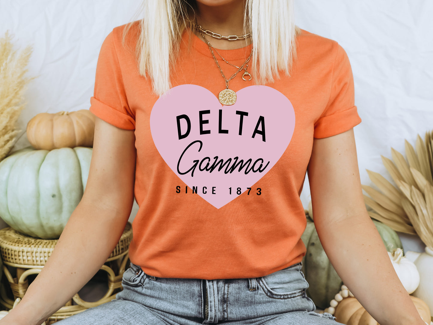 Delta Gamma Pretty in Pink Sorority T-shirt _ 451g