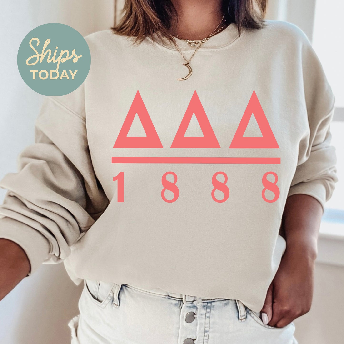 Delta Delta Delta Monochromatic Sorority Sweatshirt _ 30853g