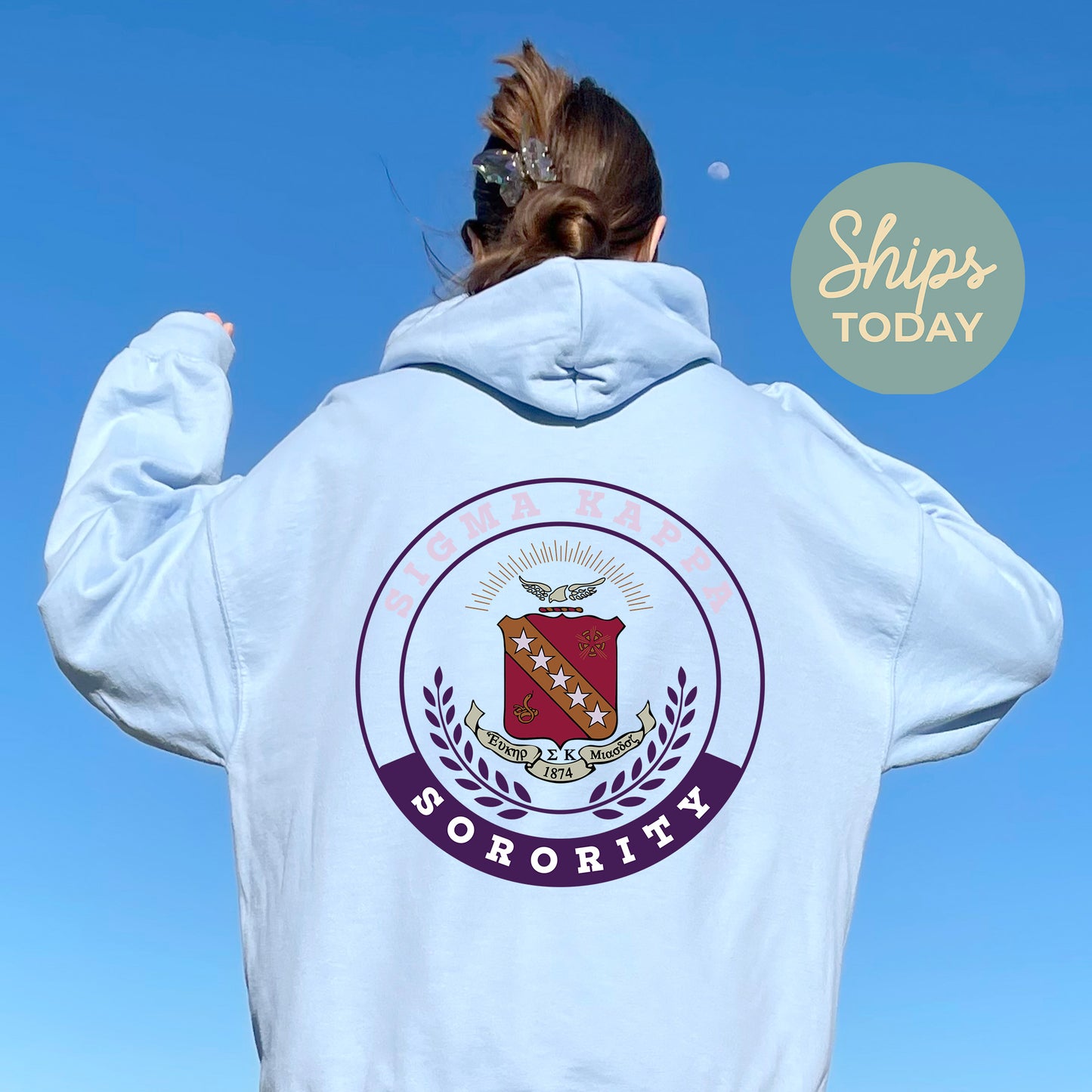 Sigma Kappa Crested Tradition Sorority Hoodie _ 32838g