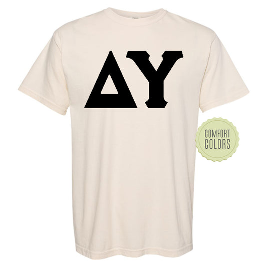 Delta Upsilon Black Letters Comfort Colors Farternity T-shirt _ 34916g