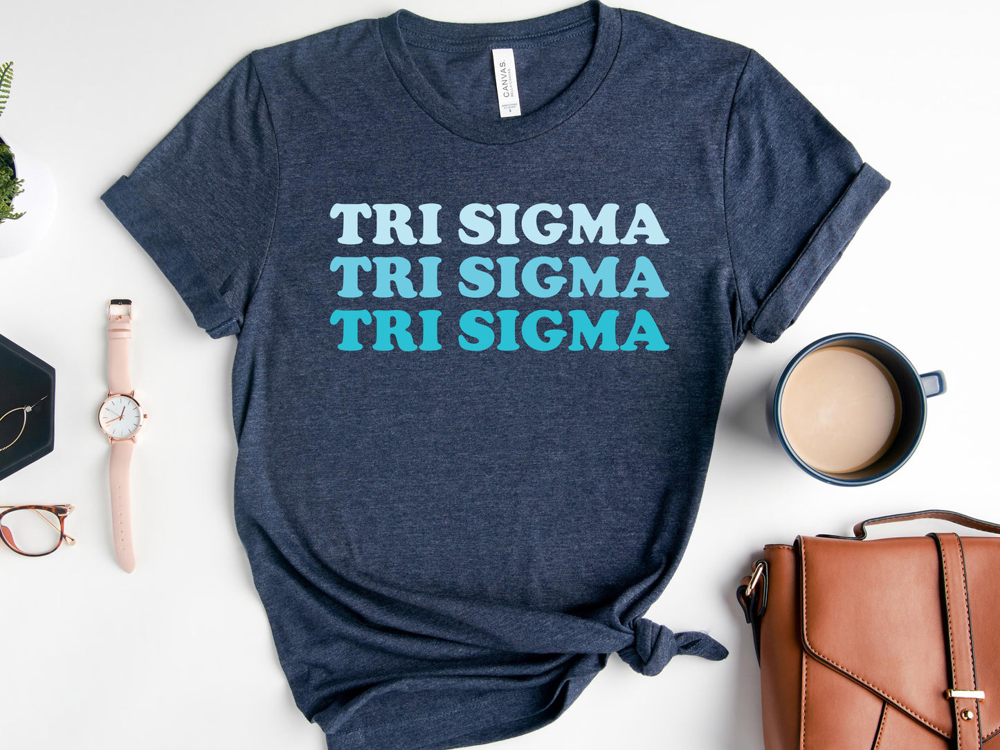 Sigma Sigma Sigma Touch of Blue Sorority T-shirt _ 2600g
