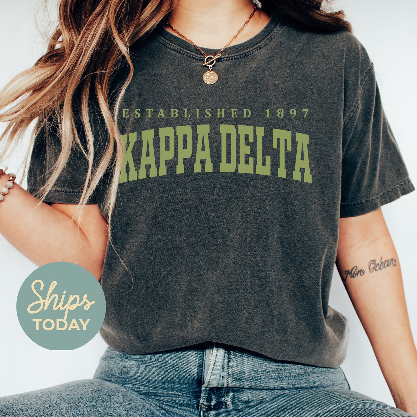 Kappa Delta Bold Letters Sorority T-shirt _ 35136g