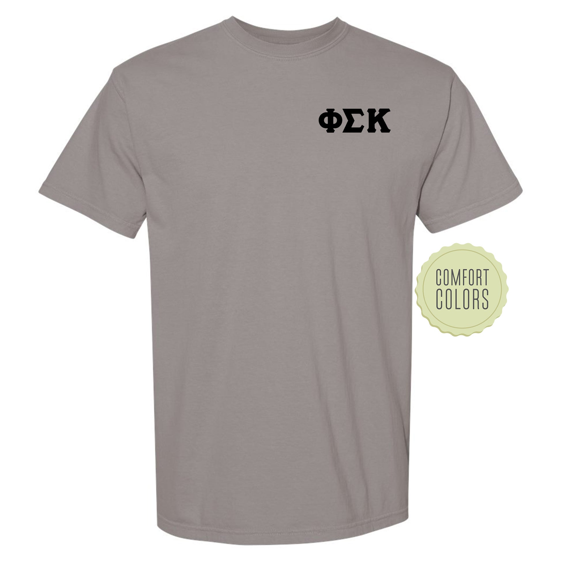 a grey t - shirt with the word ok on it
