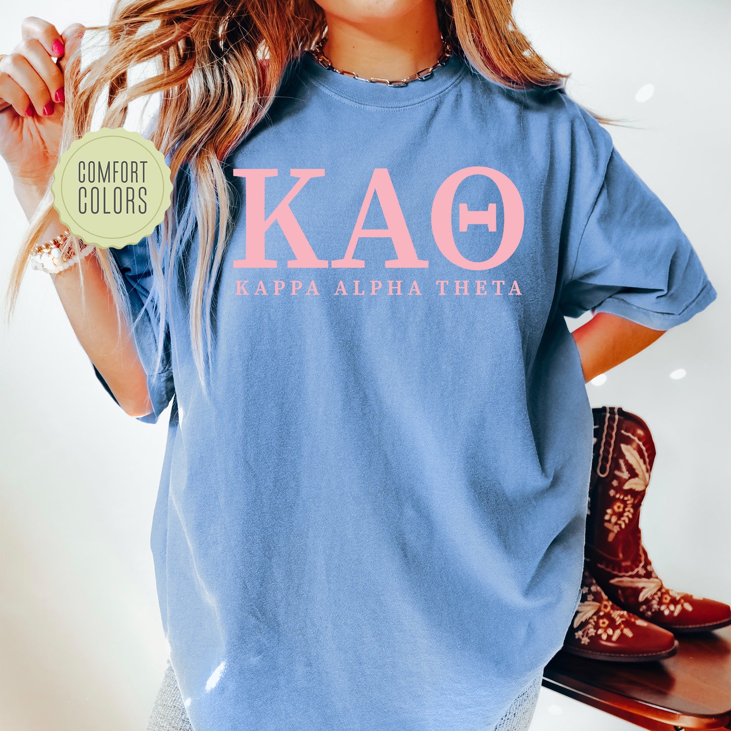 Kappa Alpha Theta Everything Pink Comfort Colors Sorority T-shirt _ 325g