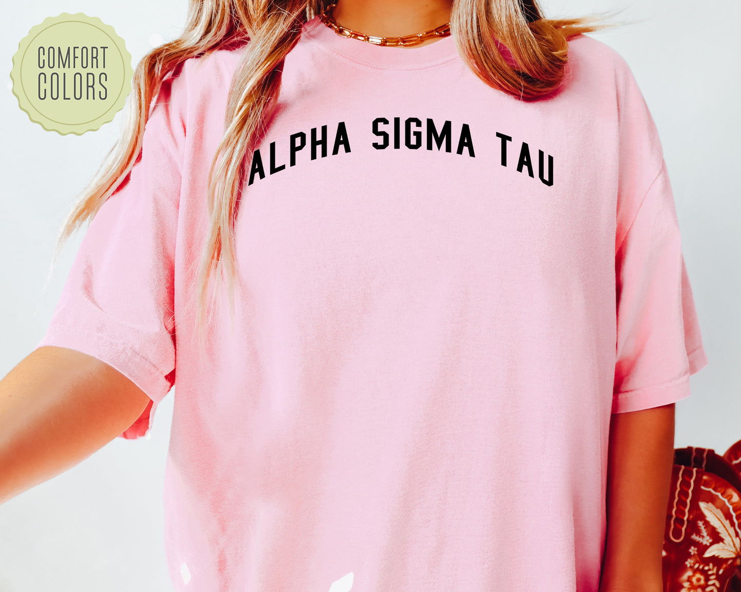 Alpha Sigma Tau Just Bold Comfort Colors Sorority T-shirt _ 2376g