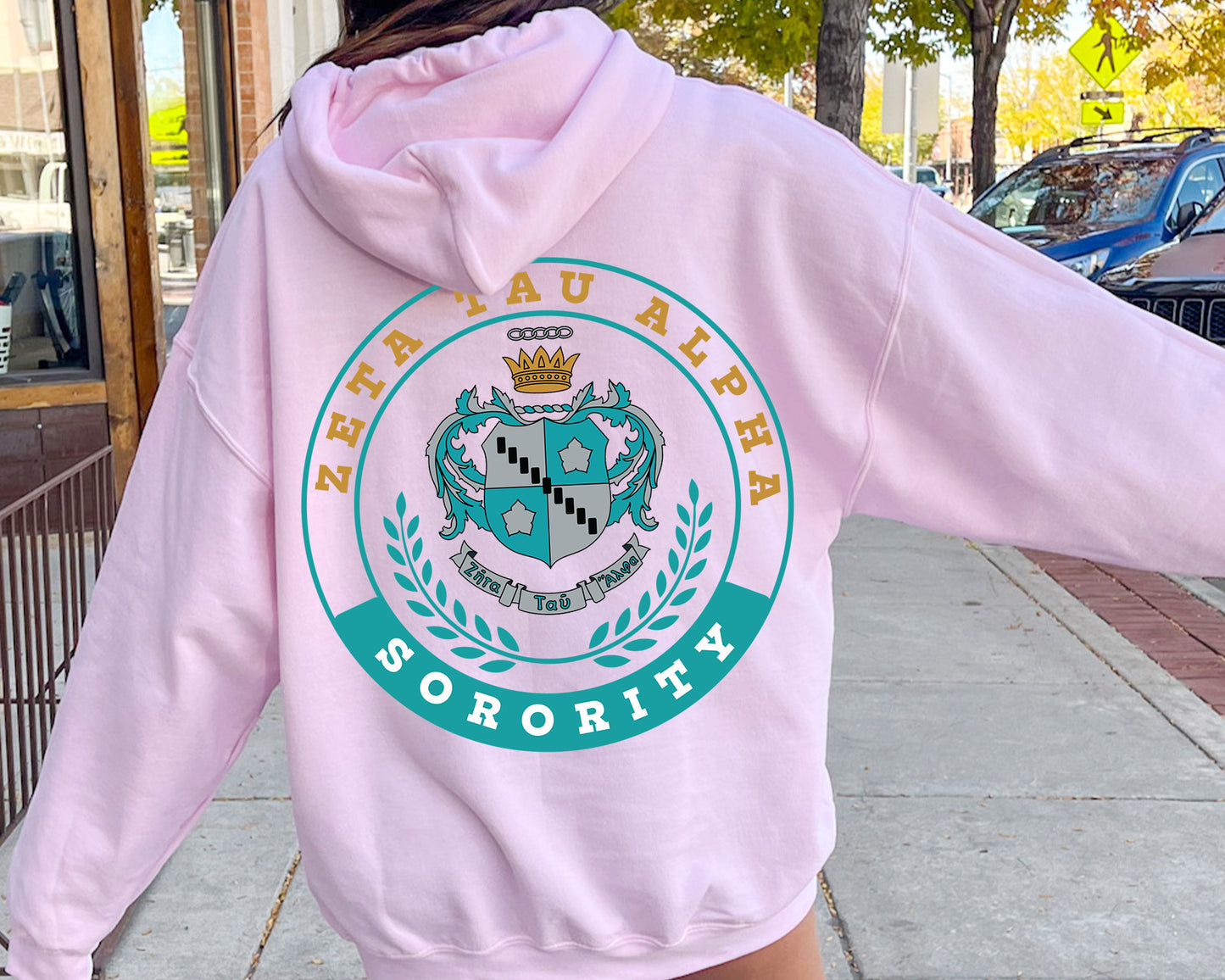 Zeta Tau Alpha Crested Tradition Sorority Hoodie _ 32841g