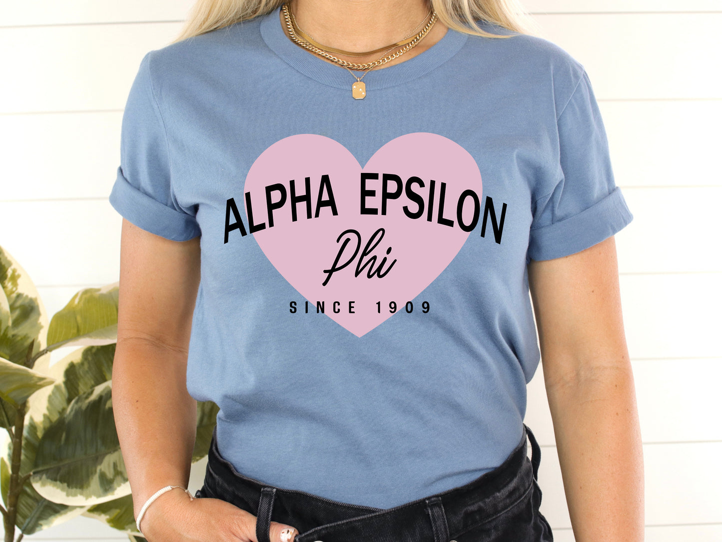 Alpha Epsilon Phi Pretty in Pink Sorority T-shirt _ 442g