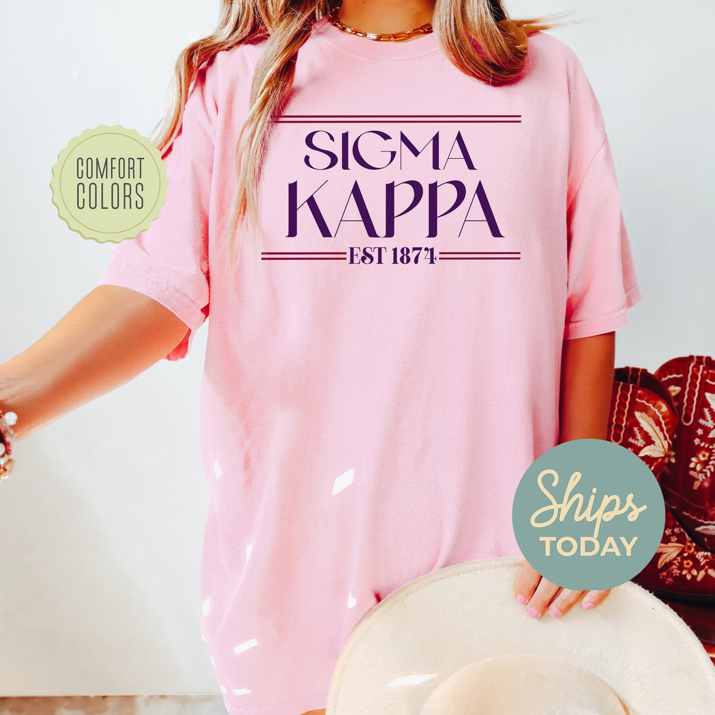 Sigma Kappa Greek Harmony Comfort Colors Sorority T-shirt _ 34986g