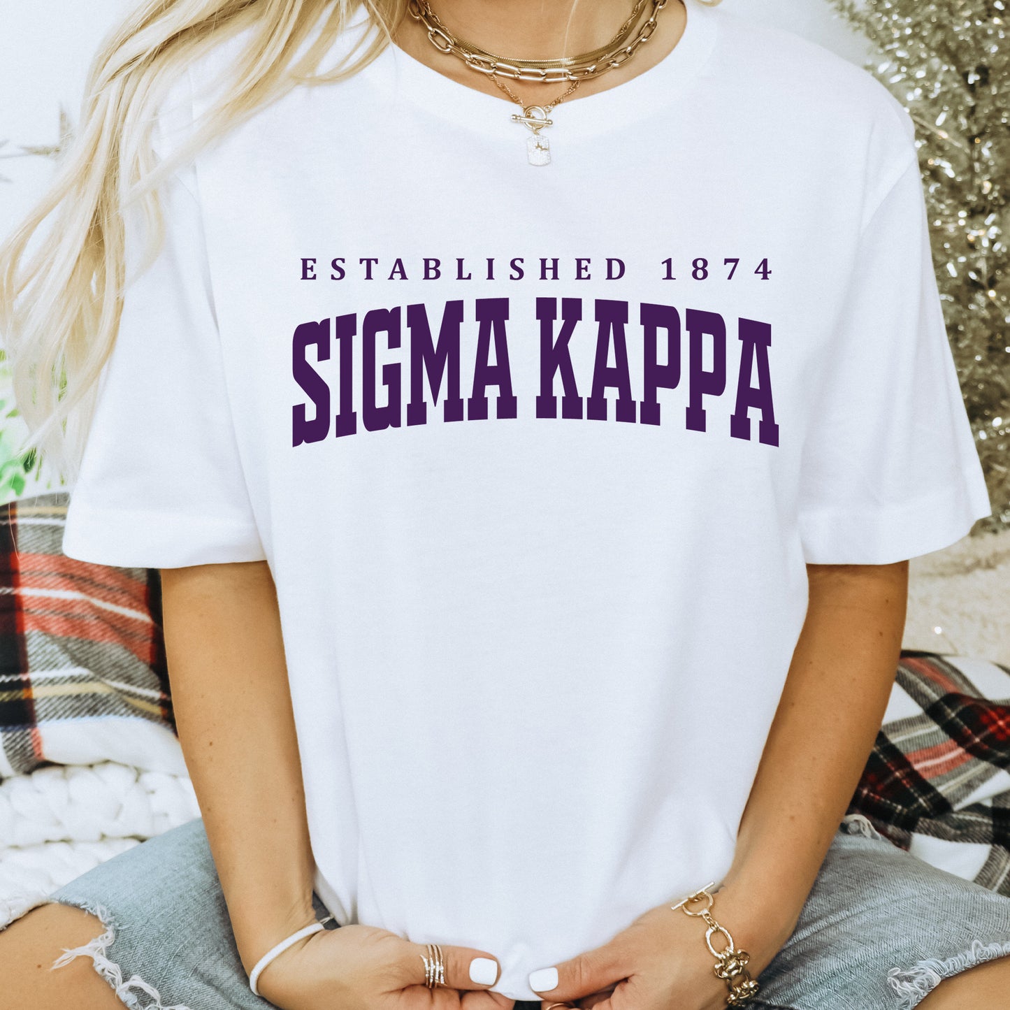 Sigma Kappa Bold Letters Sorority T-shirt _ 35142g