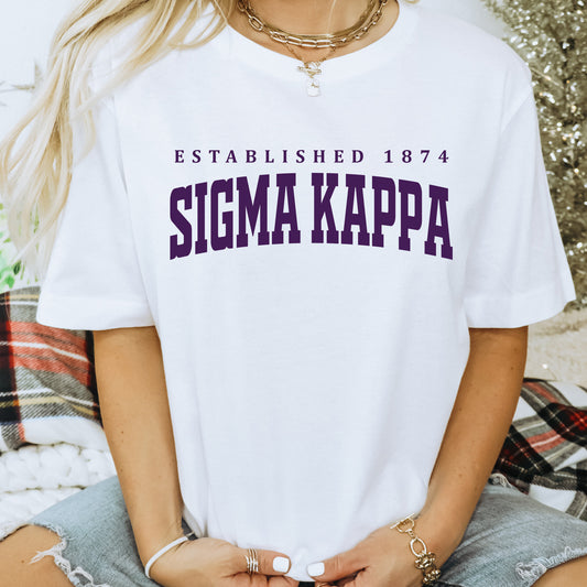 Sigma Kappa Bold Letters Sorority T-shirt _ 35142g