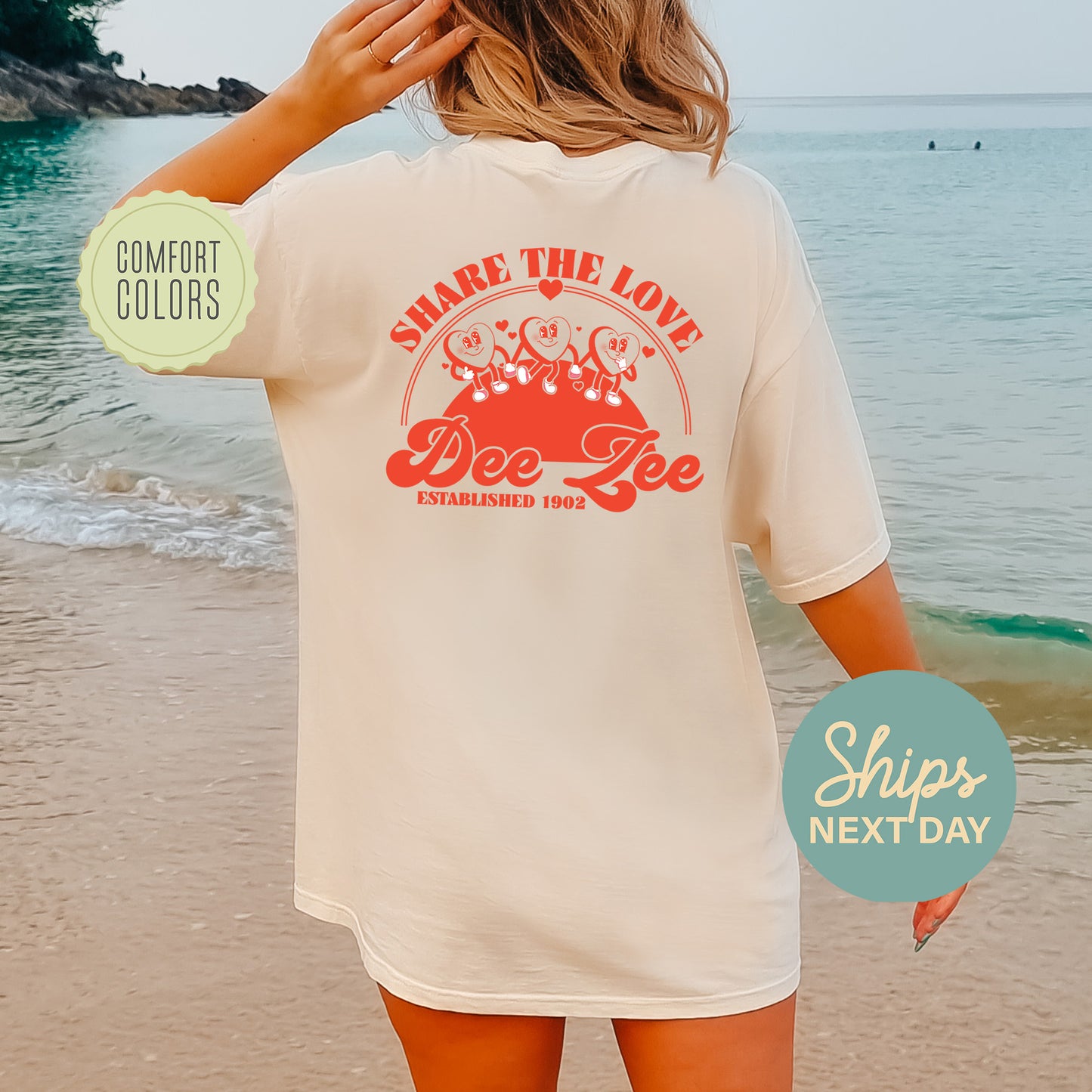 Delta Zeta Share the Love Comfort Colors Sorority T-shirt _ 33245g